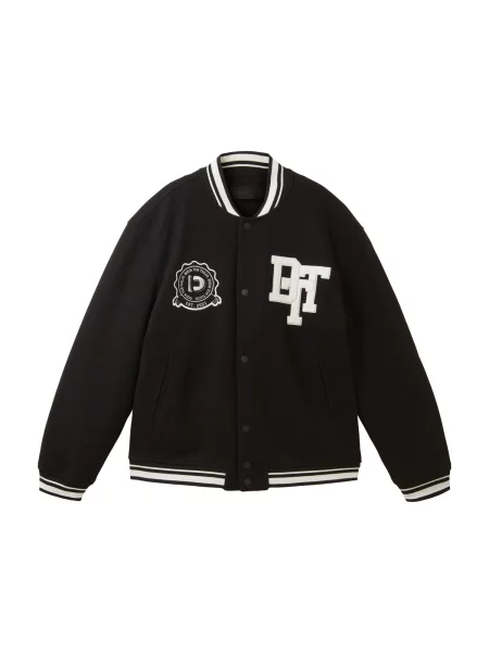 TOM TAILOR DENIM Geacă de primăvară-toamnă negru alb