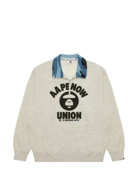 Pulover Aape By A Bathing Ape cu imagine cu model camuflaj gri
