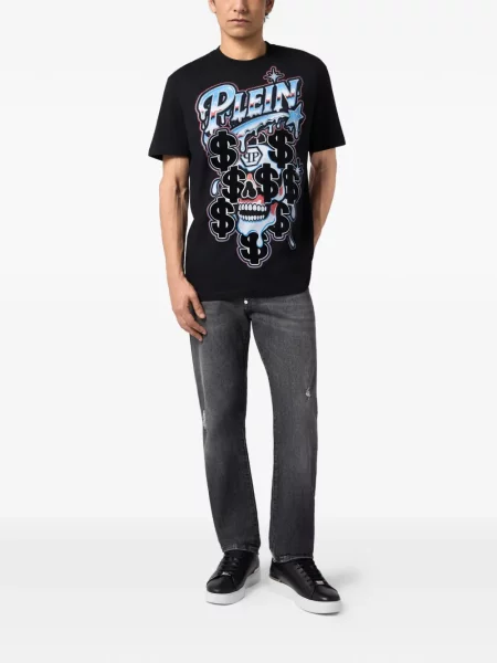 Tricou Philipp Plein cu imagine negru
