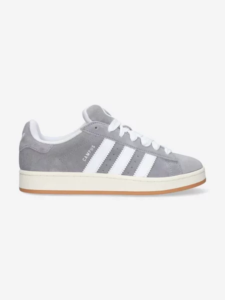 Adidas Originals sneakers din piele întoarsă gri