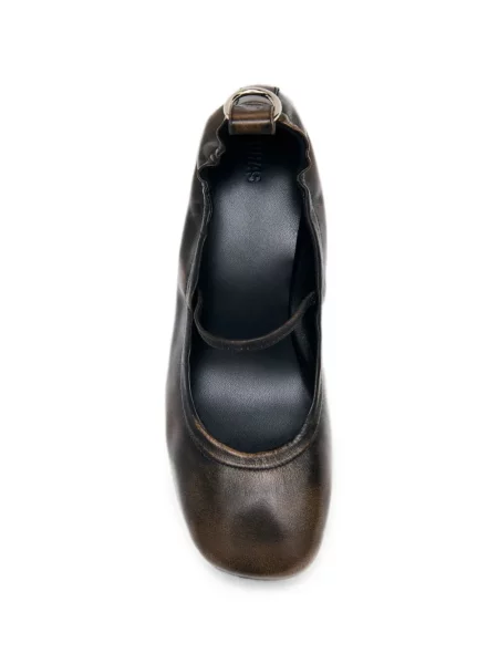 Pantofi cu toc Alohas din piele maro