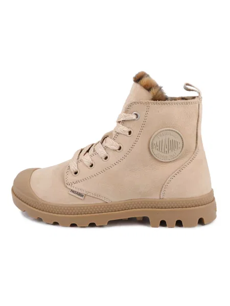 Palladium Ghete cu șireturi PAMPA nisipiu