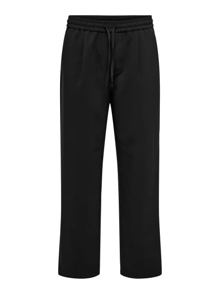 Only & Sons Kalhoty se sklady v pase WILL' černá