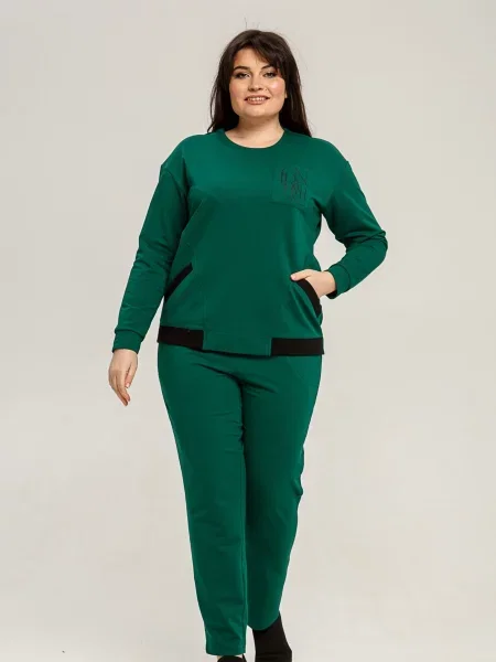 Повседневные костюмные брюки All Posa зеленые