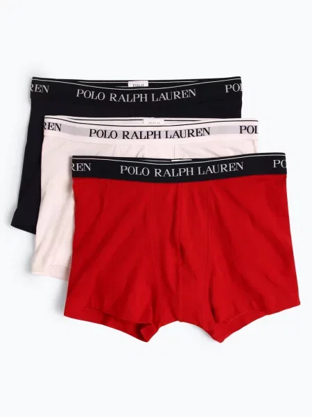 Polo Ralph Lauren Obcisłe bokserki pakowane po 3 szt. Mężczyźni czarny|biały|czerwony jednolity XXL białe