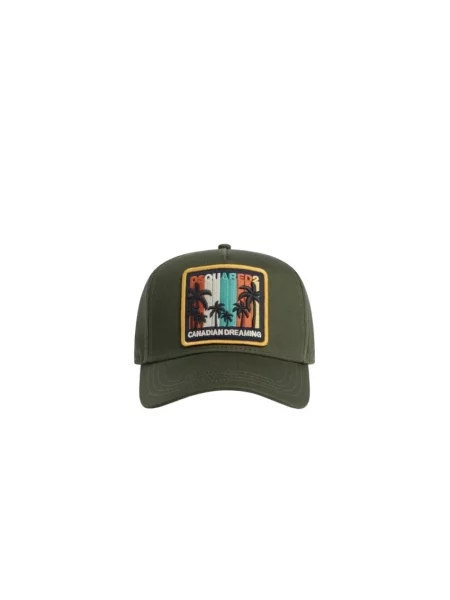 Czapka z daszkiem Dsquared2 zielona