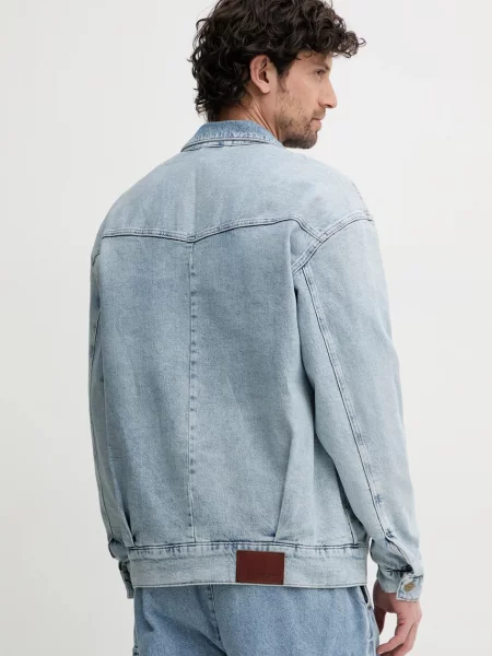 Džínová bunda Pepe Jeans EMMETT FADEOUT přechodná modrá