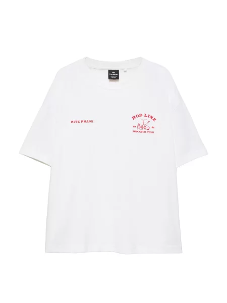 Pull&Bear Tricou albastru / roșu / negru alb