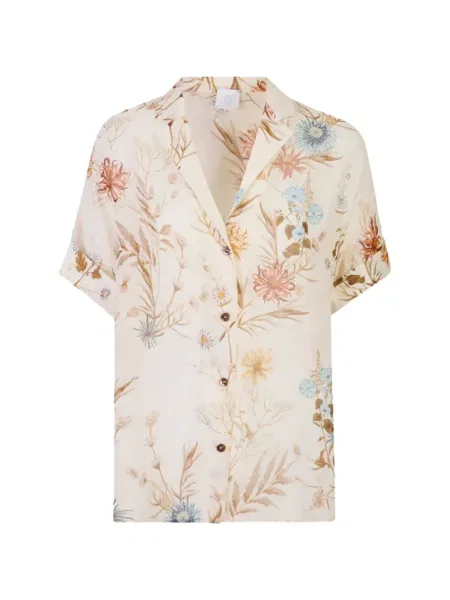 Koszula Eleventy w kwiatki z nadrukiem