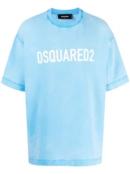 Scurt hanorac Dsquared2 cu imagine albastru