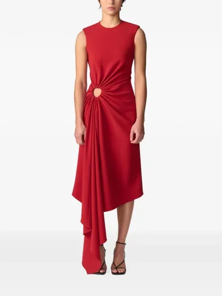 Rochie midi Monse fără mâneci roșu