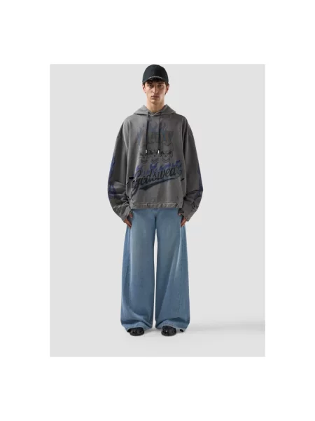 Bluza z kapturem Gcds z nadrukiem szara