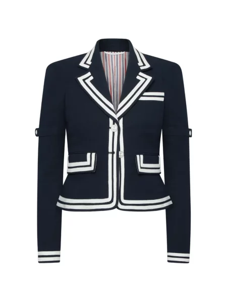 Decupat geacă Thom Browne albastru