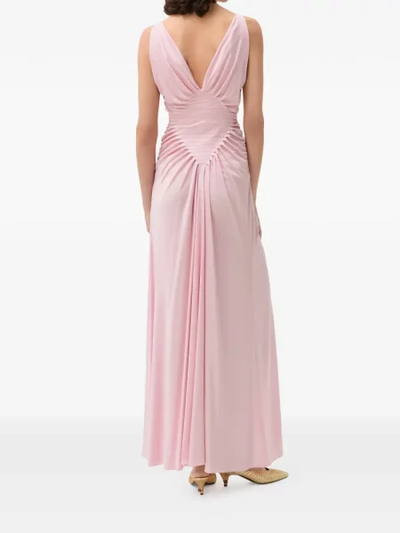 Rochie Versace din jerseu drapată roz