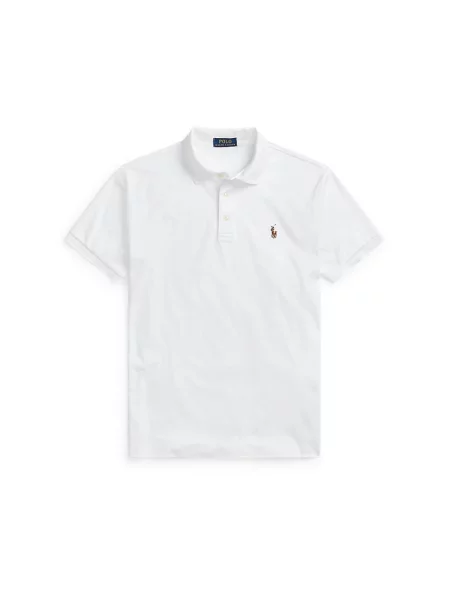 Koszulka polo Polo Ralph Lauren z autografem z krótkim rękawem biała