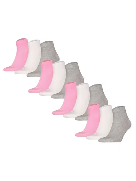 PUMA Ponožky šedá / pink bílá