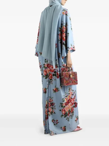 Rochie Dolce & Gabbana cu model floral cu imagine de costum albastru