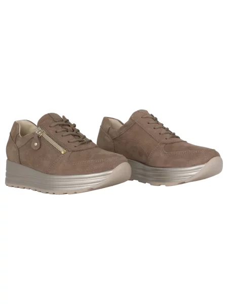Sneakersy Waldläufer skórzane brązowe