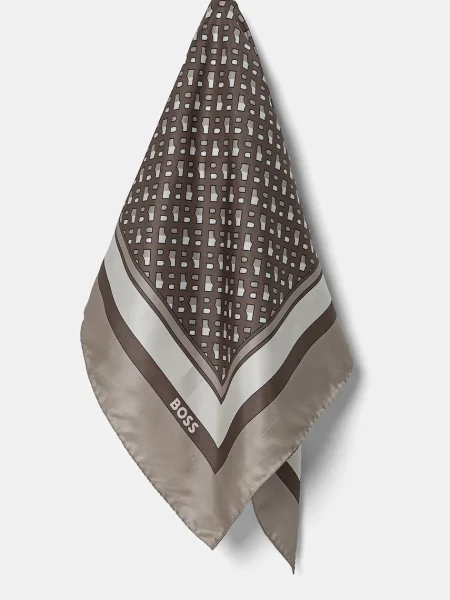 Fular Boss de mătase negru