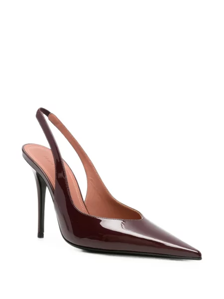 Pantofi cu toc Amina Muaddi slingback roșu