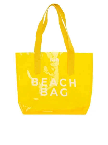 BagMori Geantă de plajă galben alb