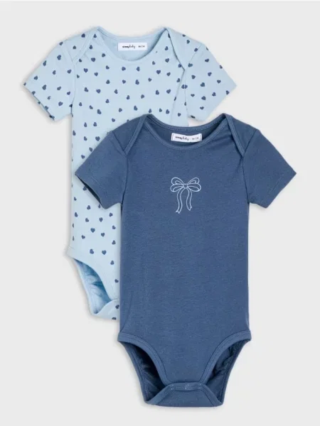 Sinsay body s motivem mašliček 2 pack indigo