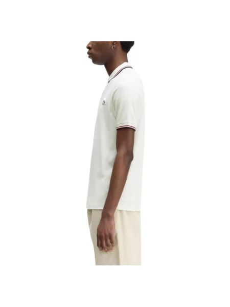 Koszulka polo Fred Perry pikowana biała