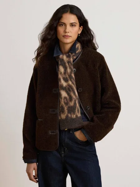 LAUREN RALPH LAUREN Din fleece geacă Teddy maro