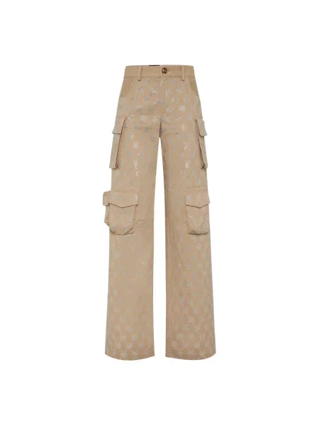 Długie spodnie cargo Philipp Plein beżowe