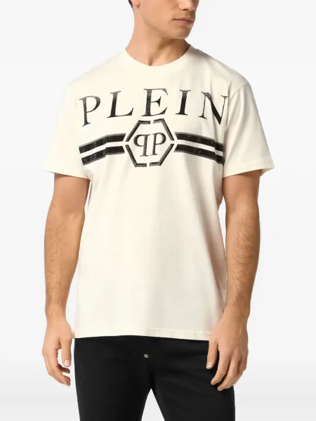 Tricou Philipp Plein cu imagine alb