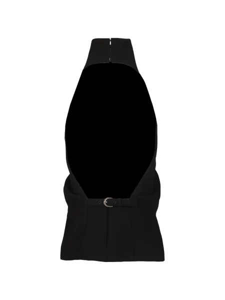 Top Khaite cu gât halter negru