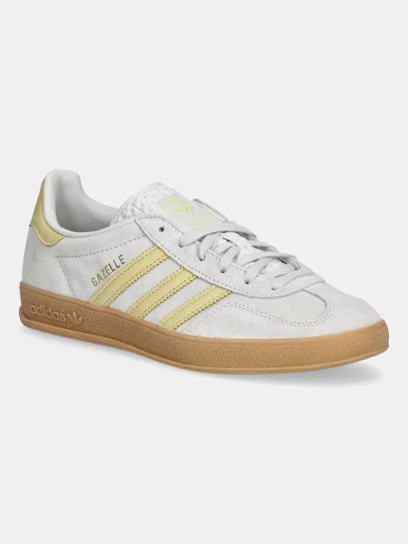 Adidas Originals sneakers din piele intoarsă Gazelle Indoor femei gri