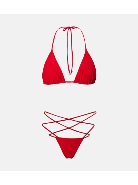 Bikini Norma Kamali czerwony