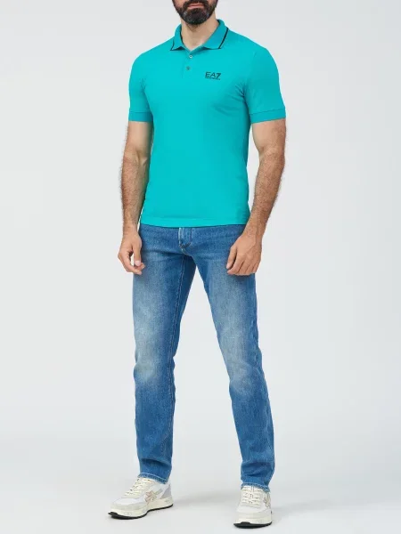 Поло Ea7 Emporio Armani зеленое