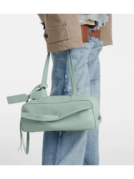 Geanta de piele Balenciaga din piele verde