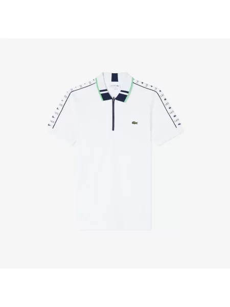 Lacoste Koszulka Polo Z Kołnierzem Na Regular Fit biała