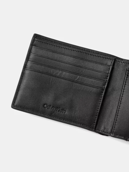Kožená peněženka Calvin Klein černá