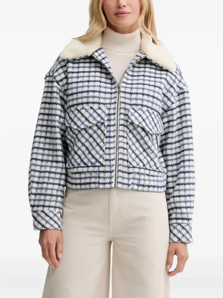 Kurtka jeansowa Levi's w kratkę ocieplana niebieska