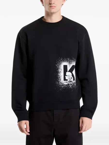 Hanorac Karl Lagerfeld Jeans cu imagine negru
