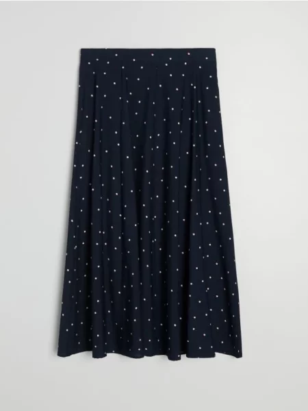 Міді спідниця в горох різнобарвний