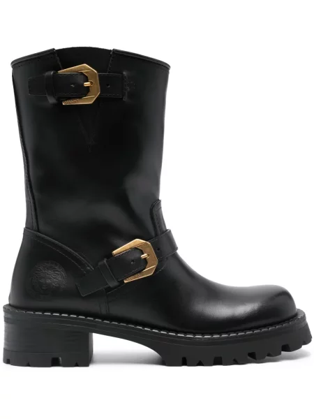 Botine Versace din piele negru