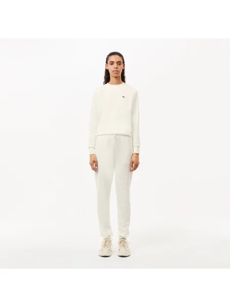 Lacoste Spodnie Dresowe Straight Fit białe