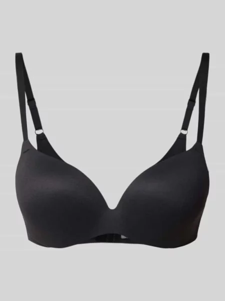 Biustonosz push-up o kroju regular fit z zapięciem na haftkę Magic Bodyfashion czarny