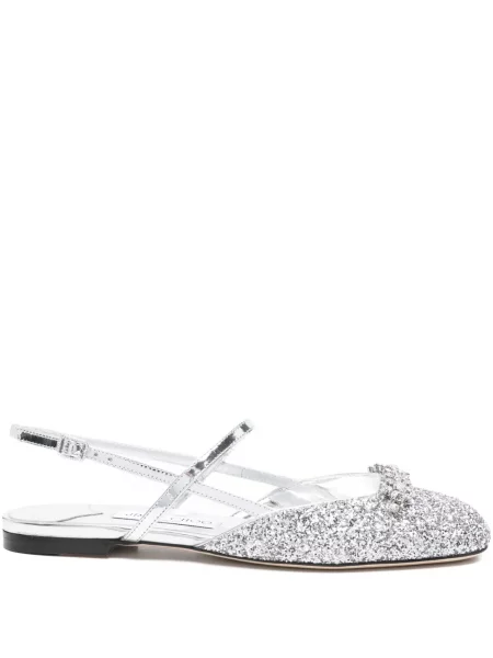 Sandale Jimmy Choo slingback argintiu