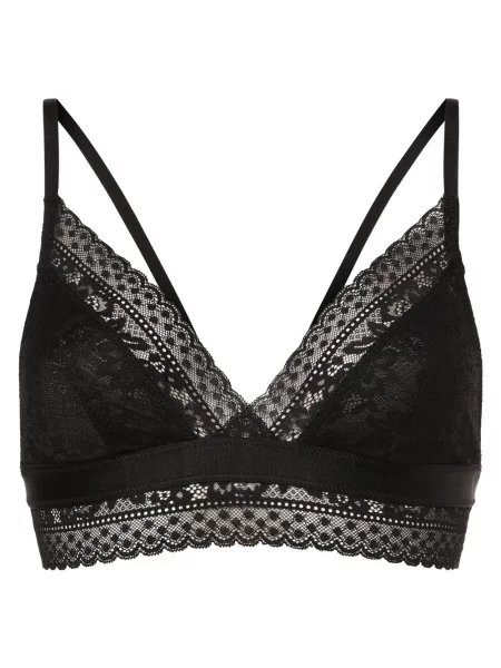 Lascana biustonosz typu bralette Kobiety jednolity 38 czarny