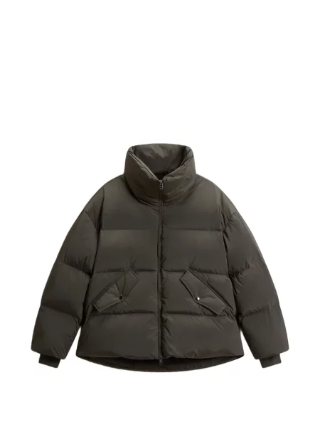Matlasat geacă cu puf Woolrich verde