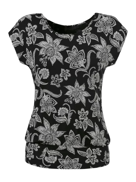 LASCANA Majica črna bela