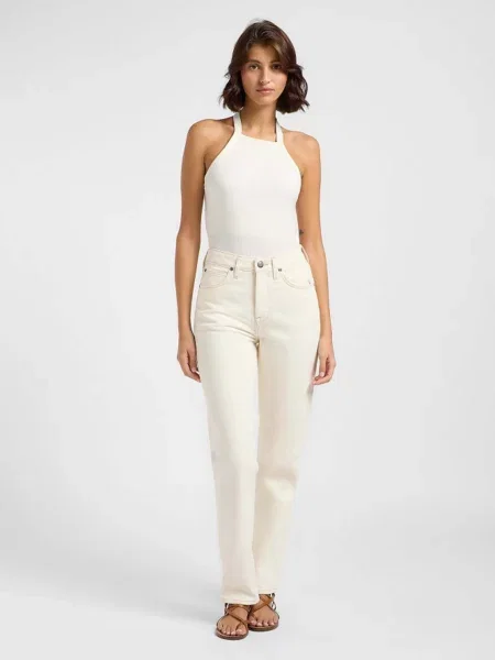 Прямі джинси Lee світло-рожевий рожеві