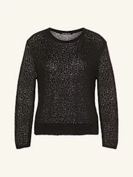 Luisa Cerano Sweter Z Cekinami schwarz czarny