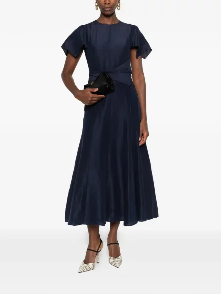 Rochie midi Roland Mouret albastru